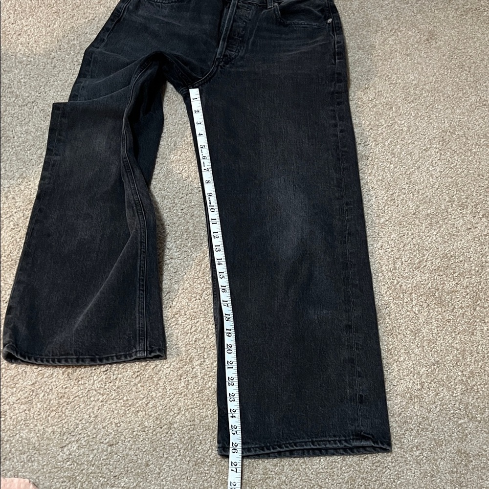 Agolde Women's Black Straight Jeans - Picture 10 of 11